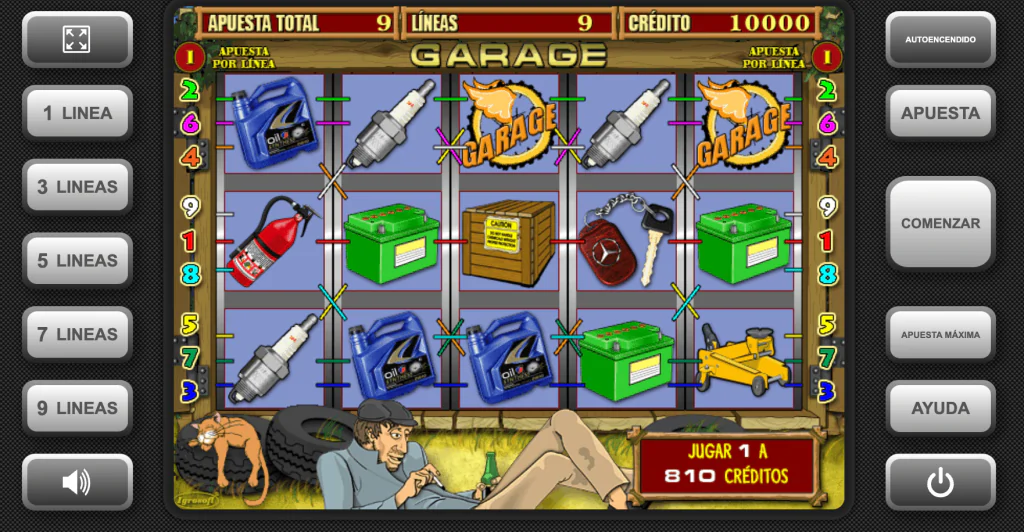 juego garage en Pin Up